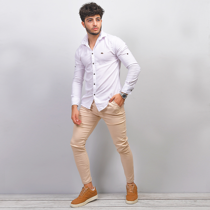 شلوارمردانه رنگ کرمی مدلParsa