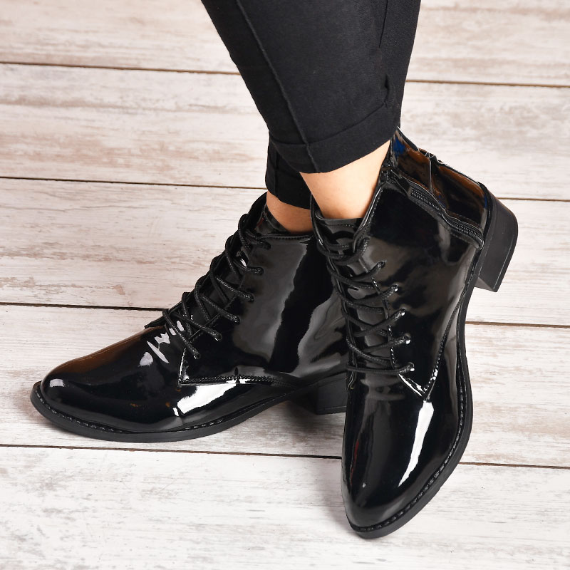 نيم بوت ورني دخترانه مدل Atene