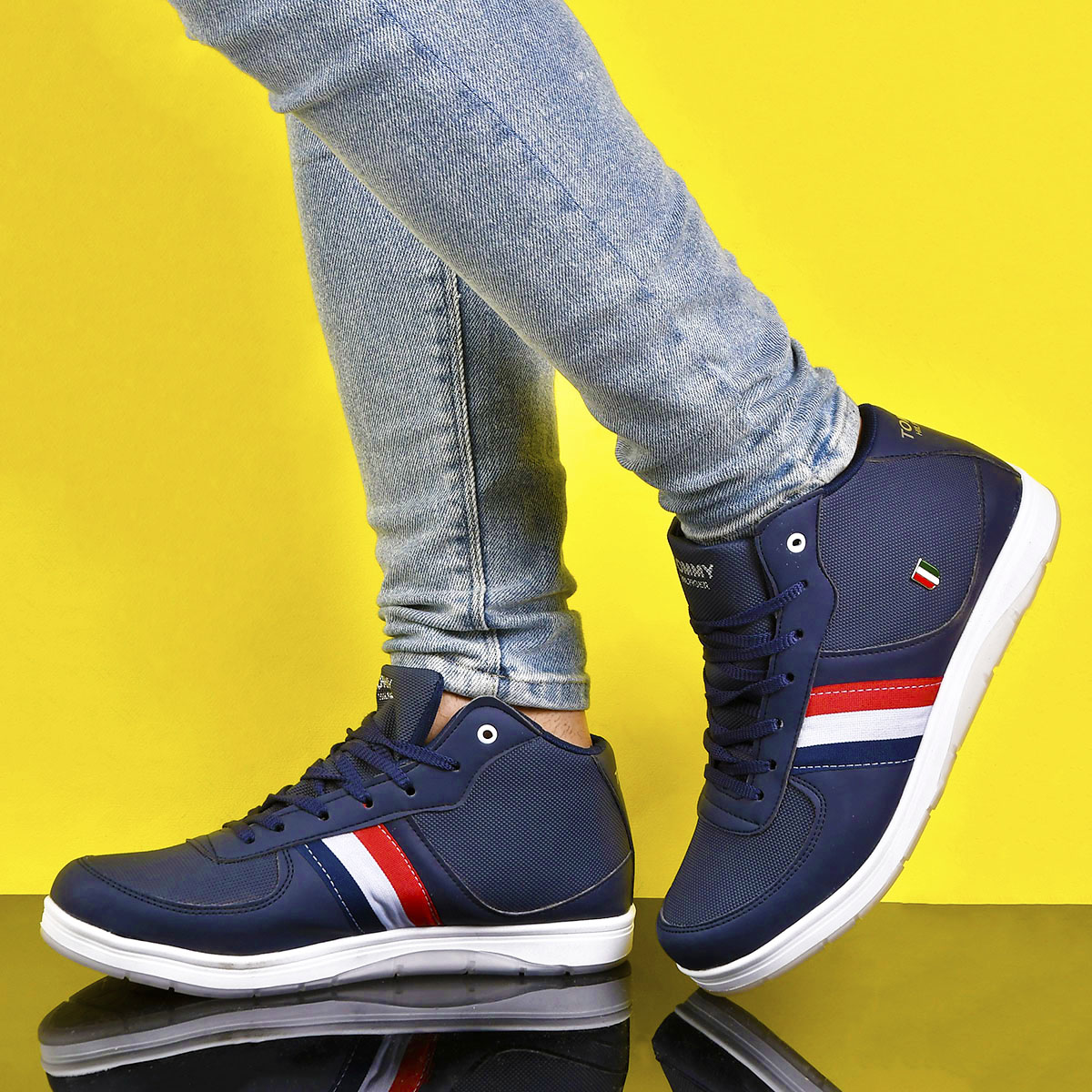 كفش ساقدار مردانه tommy سرمه اي مدل nersi