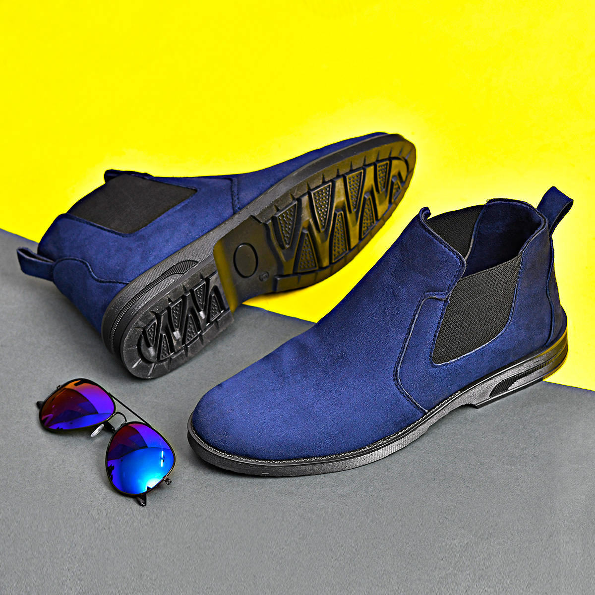 کفش ساقدارسرمه ای مردانه مدل Alvand