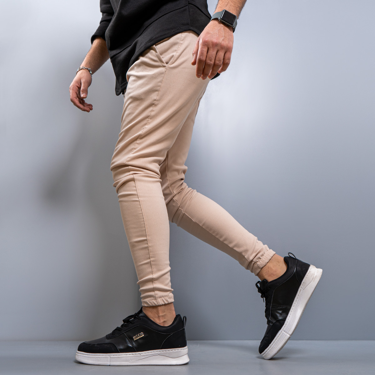 شلوار مردانه مدل ACE رنگ كرم