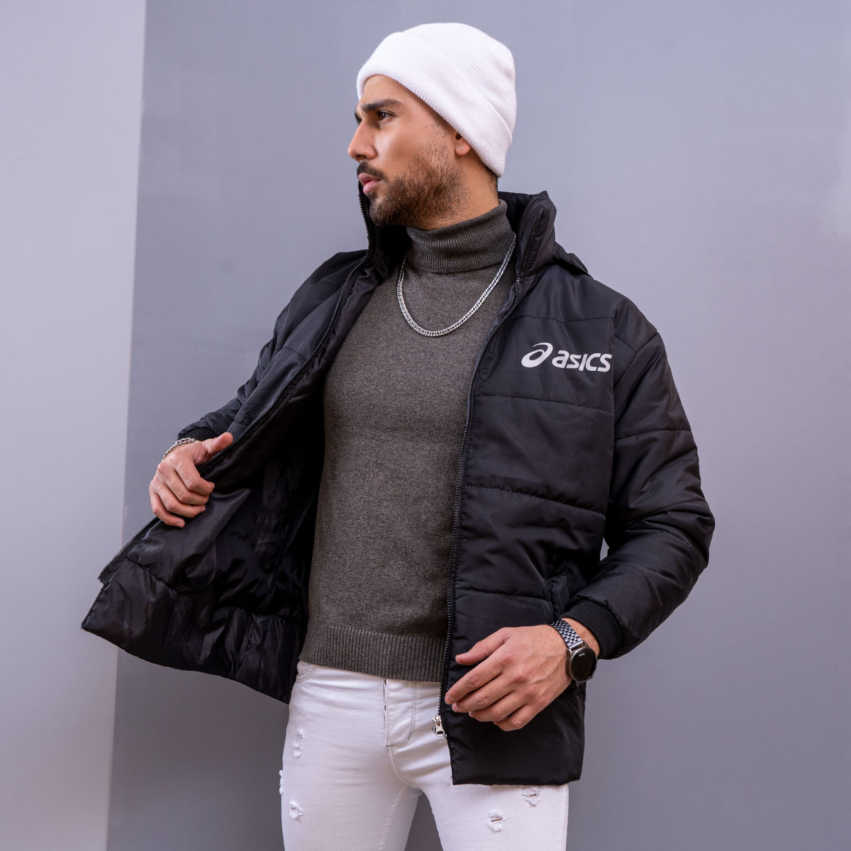 کاپشن مردانه مشکی Hirash