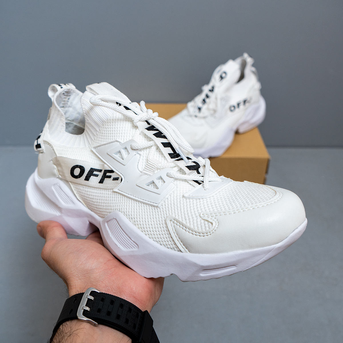 کفش مردانه off white سفید مدل lucas