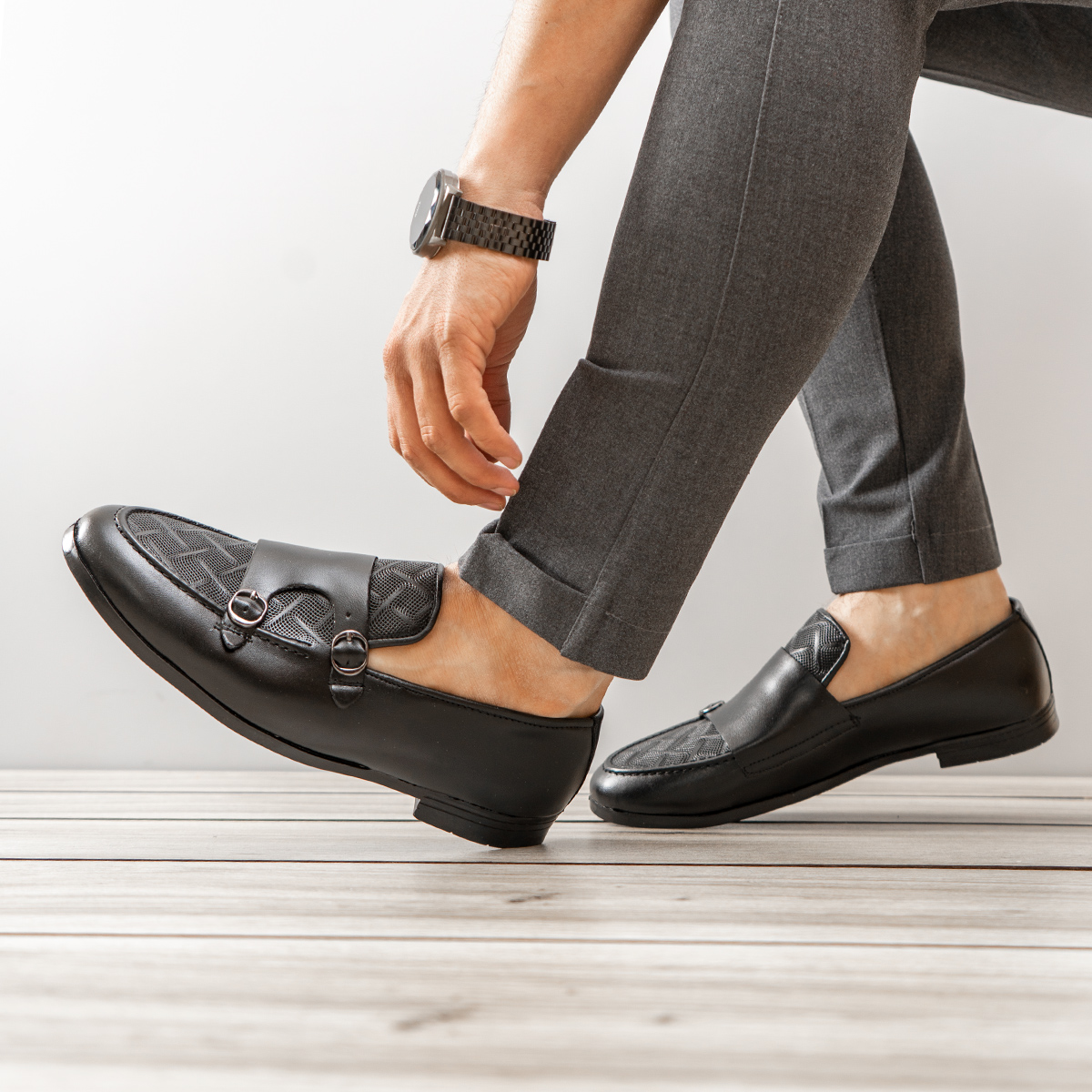 کالج مردانه مشکی طرحدار مدل daniel