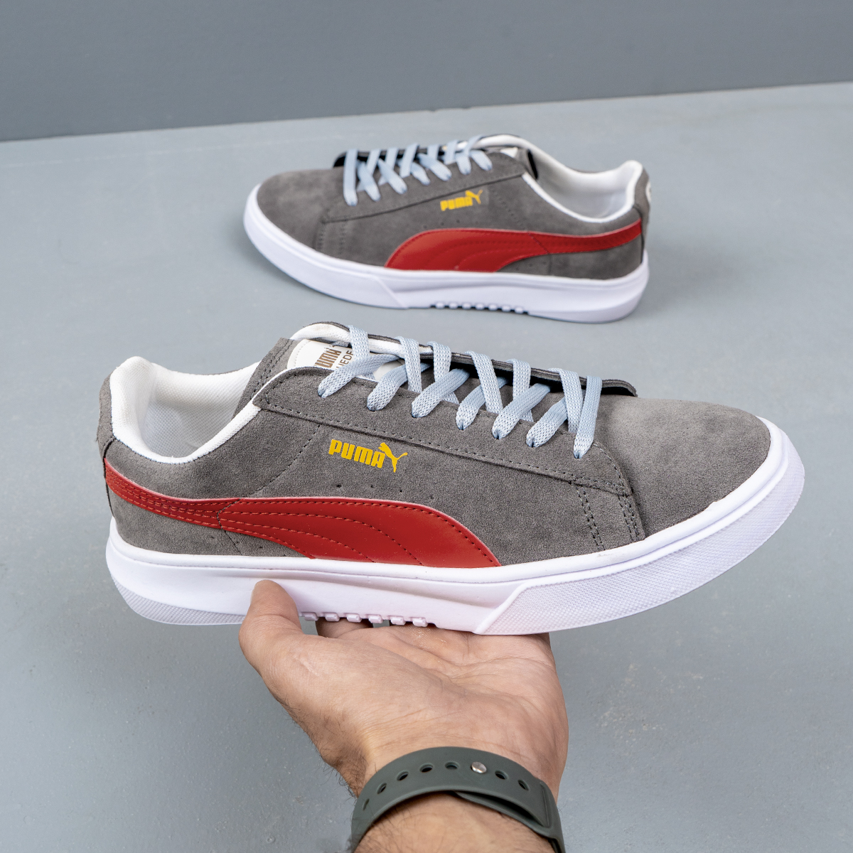 كفش مردانه puma مدل Panju رنگ طوسي