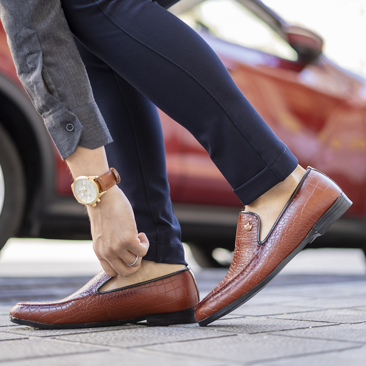 کالج پوست ماری مردانه رنگ قهوه ای مدل Efer