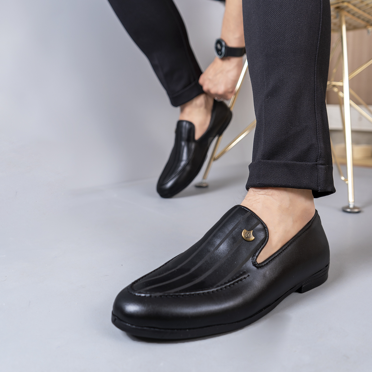 کفش کالج مردانه مشکی مدل Dever