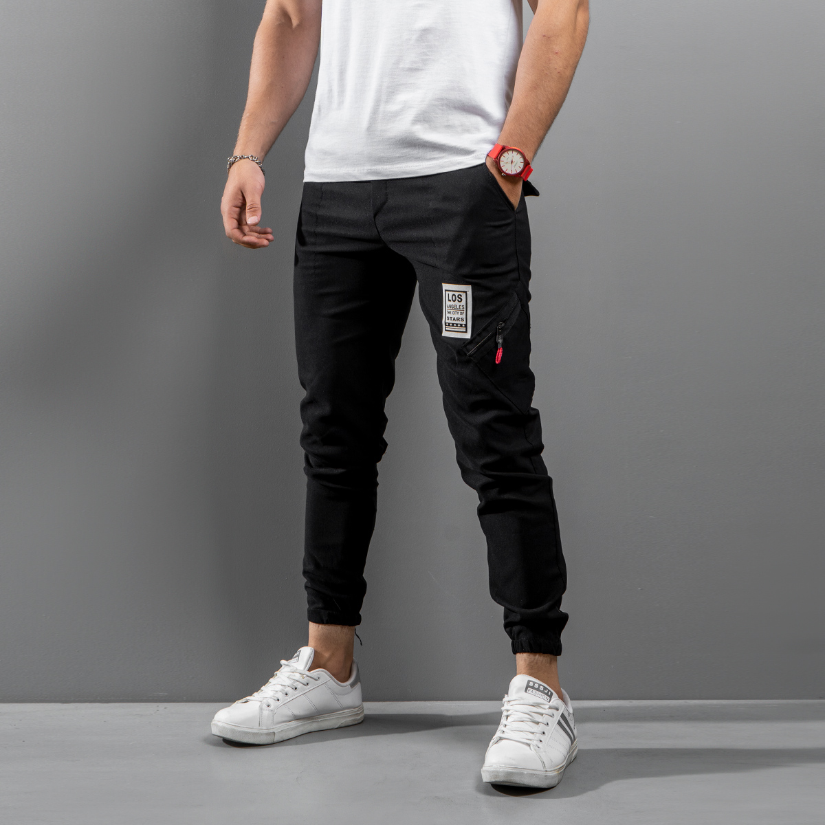 شلوار اسلش Los مردانه مشكي مدل kilin