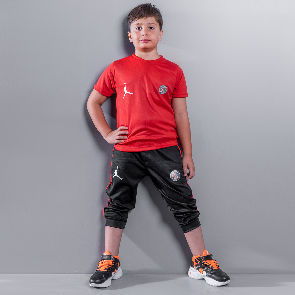 ست بچگانه تیشرت شلوارک پاریس مدل Nevil