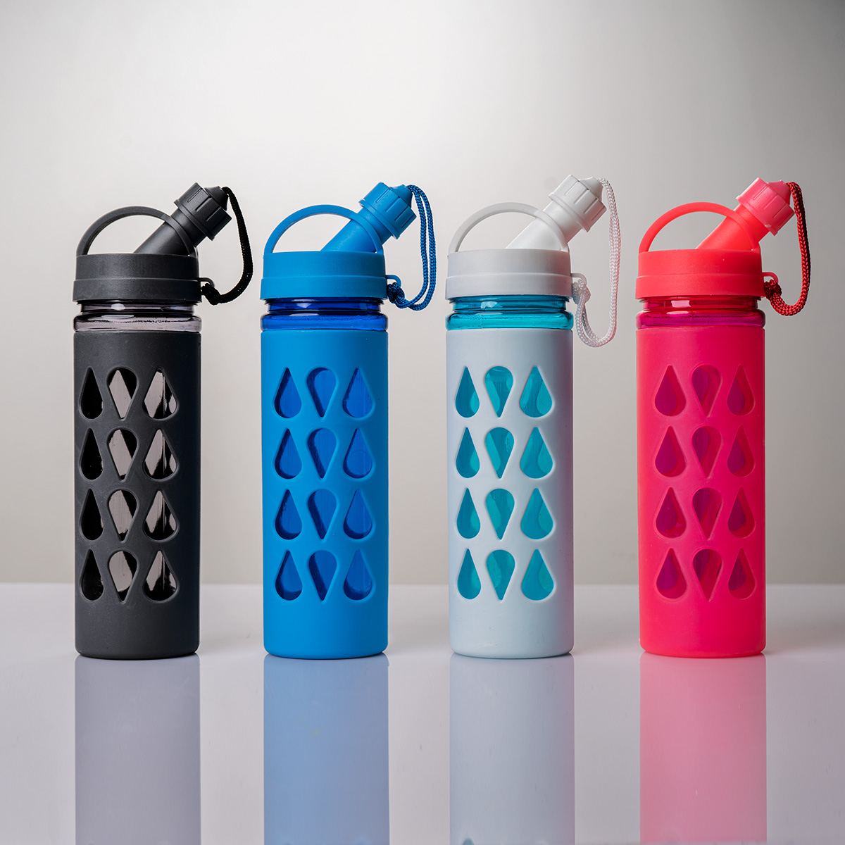 قمقمه آب سفید مدل اشک