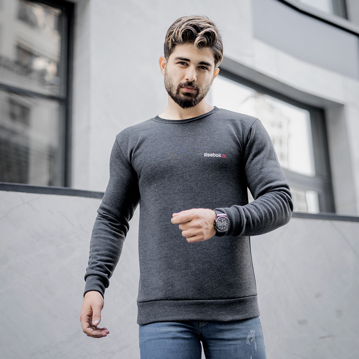 دورس ریبوک ذغالی مردانه مدل Ivano