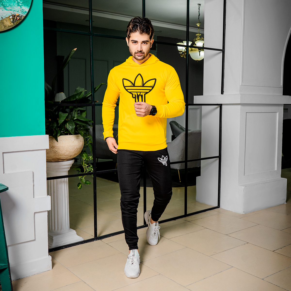 ست هودی شلوار آدیداس مردانه مدل Diyar