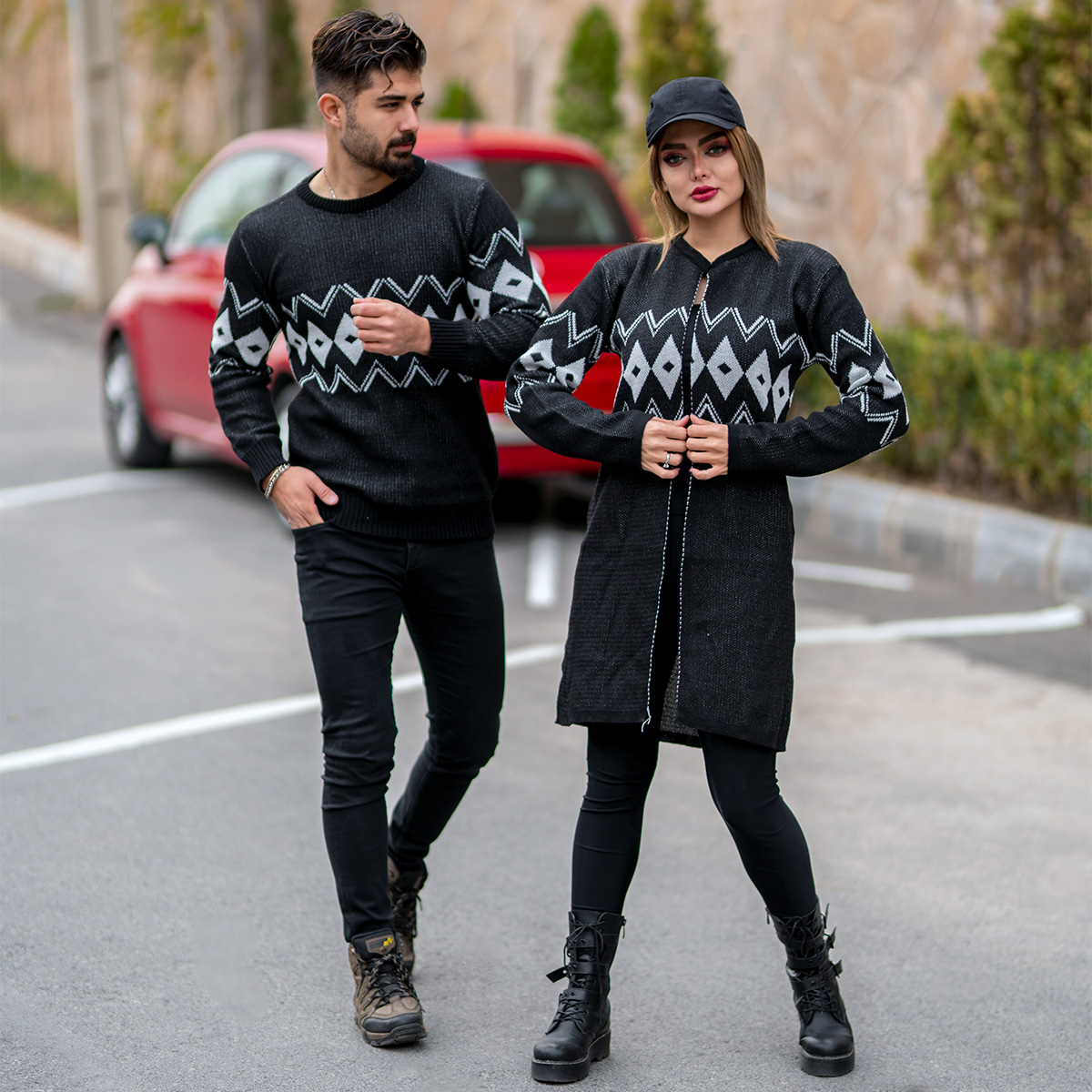 ست بافت مشکی مدل Barino