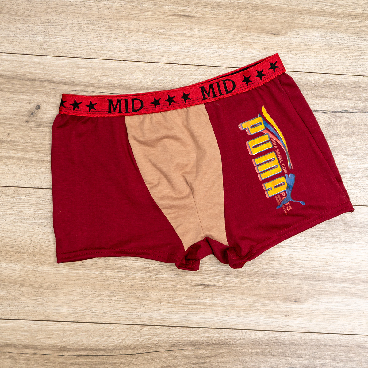 شورت نیم پا مردانه زرشکی طرح مدل G30(T)