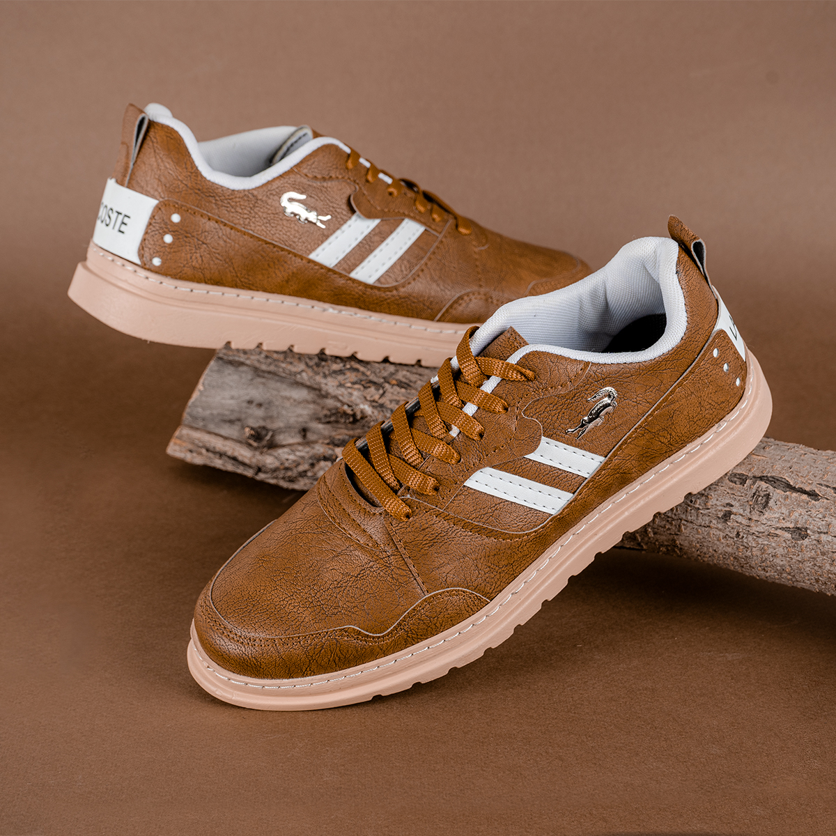 کفش تخت LACOSTE مردانه قهوه ای مدلLifan