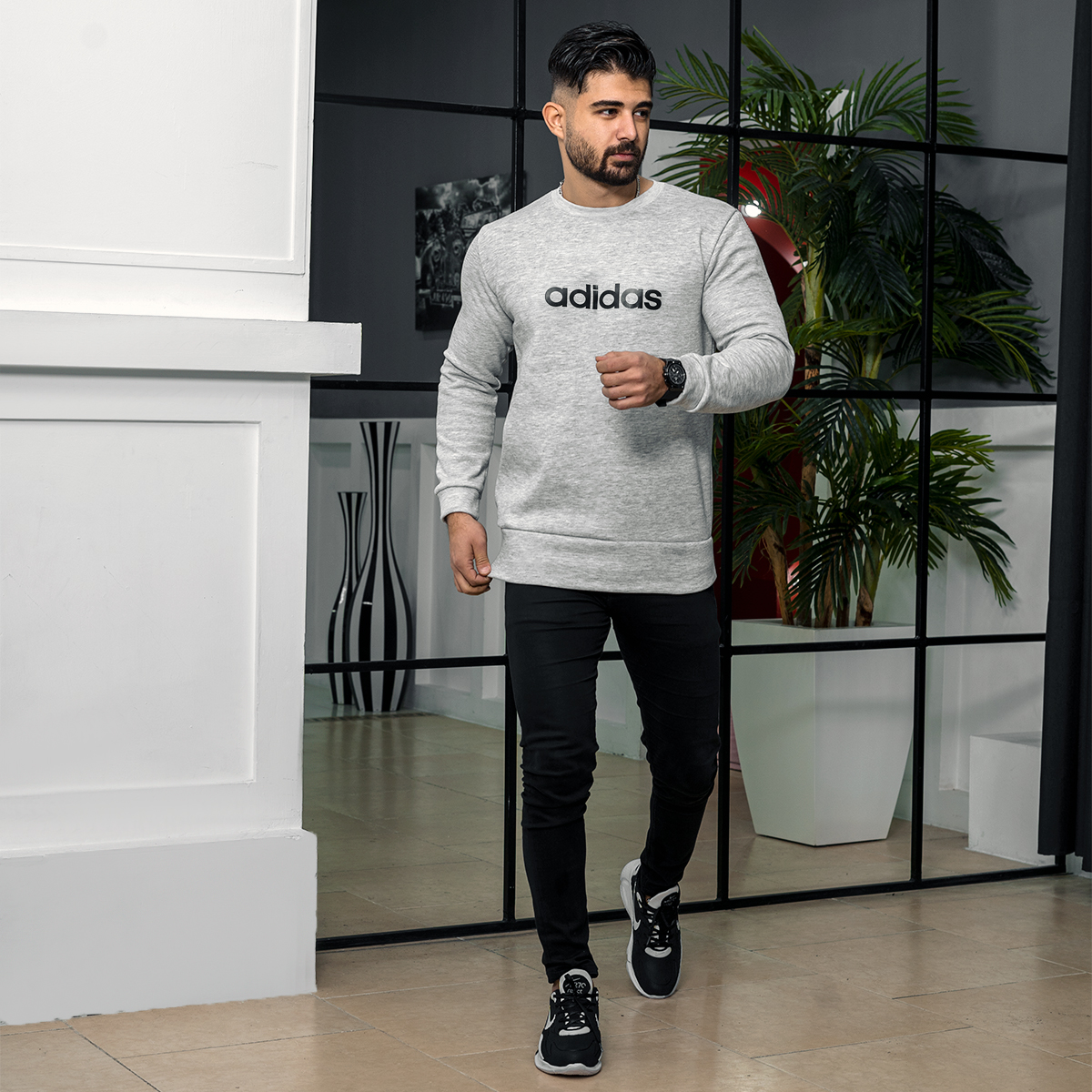 دورس آدیداس مردانه طوسی مدل Reza