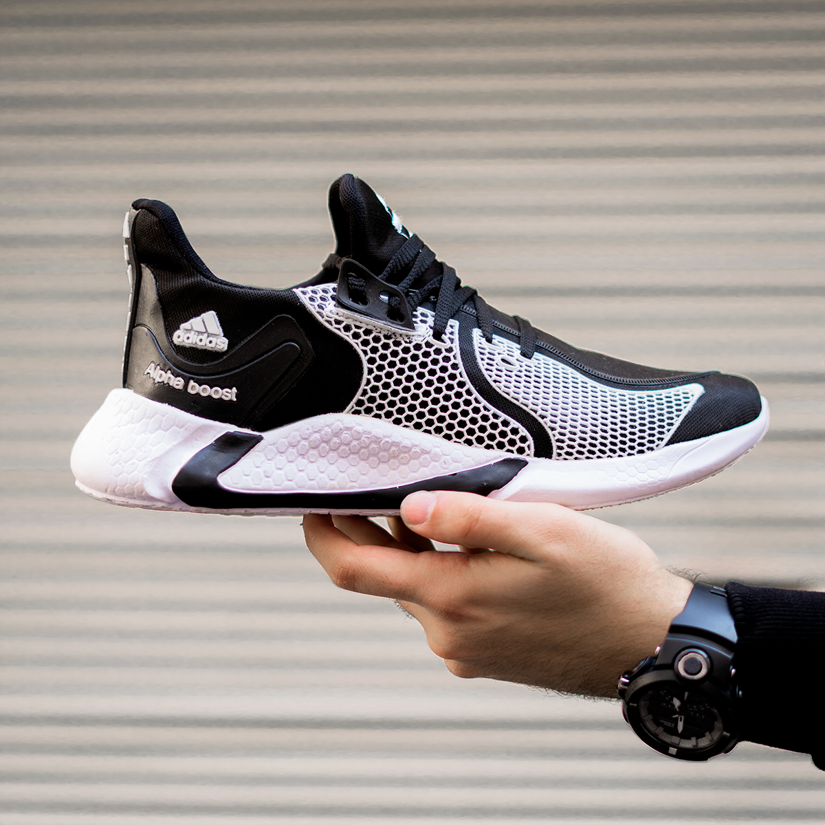 کفش ورزشی مردانه مشکی سفید مدل Arang