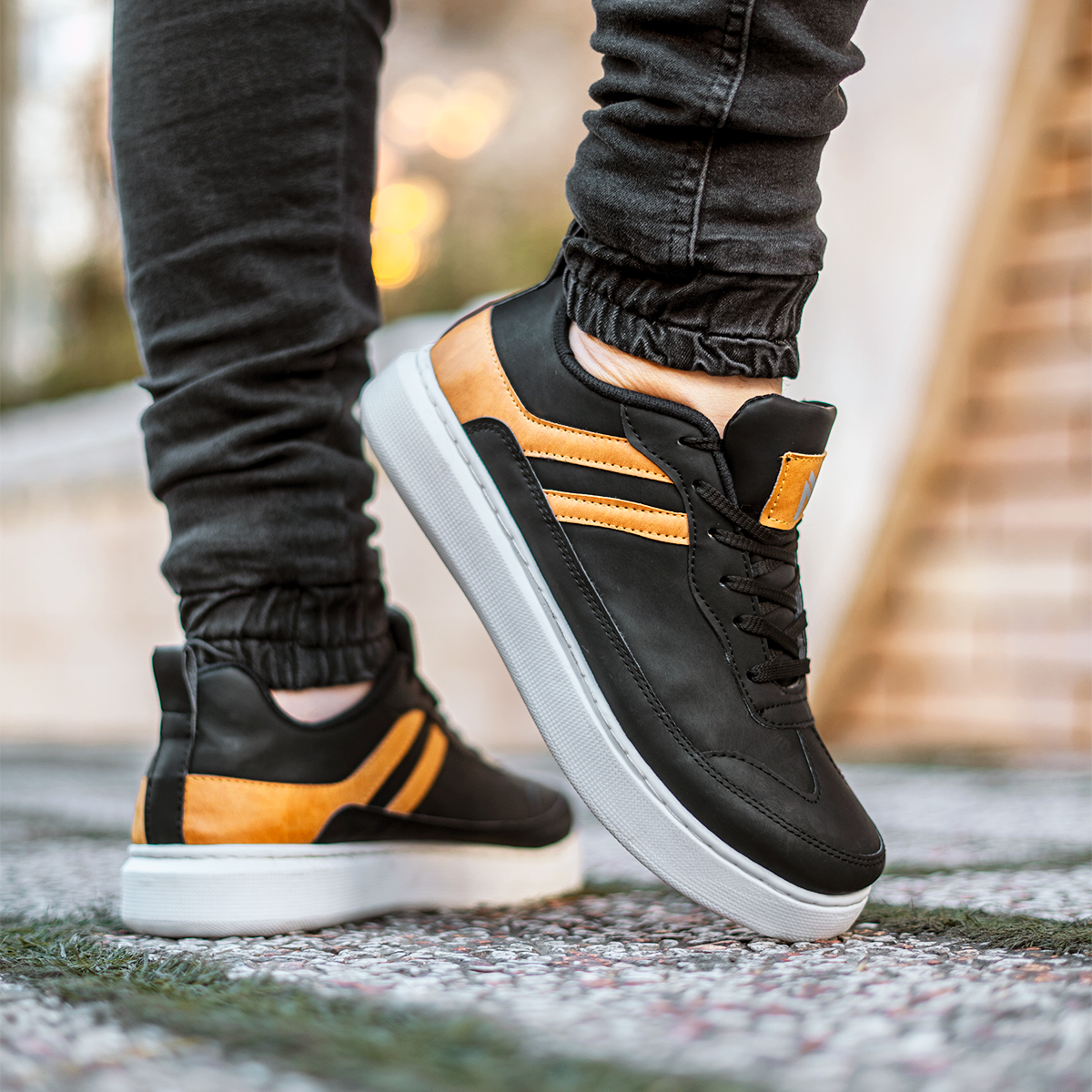 کفش تخت مردانه مشکی مدل varosh