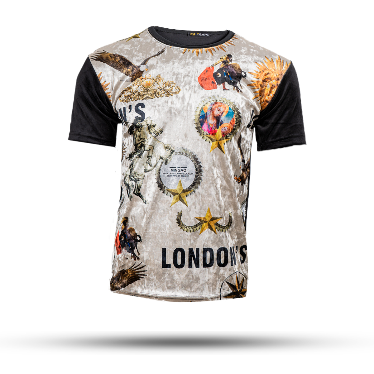 تیشرت مخملی مردانه مدل London