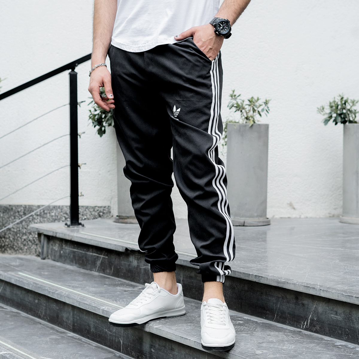 شلوار اسلش Adidas مردانه مشکی مدلNEMO