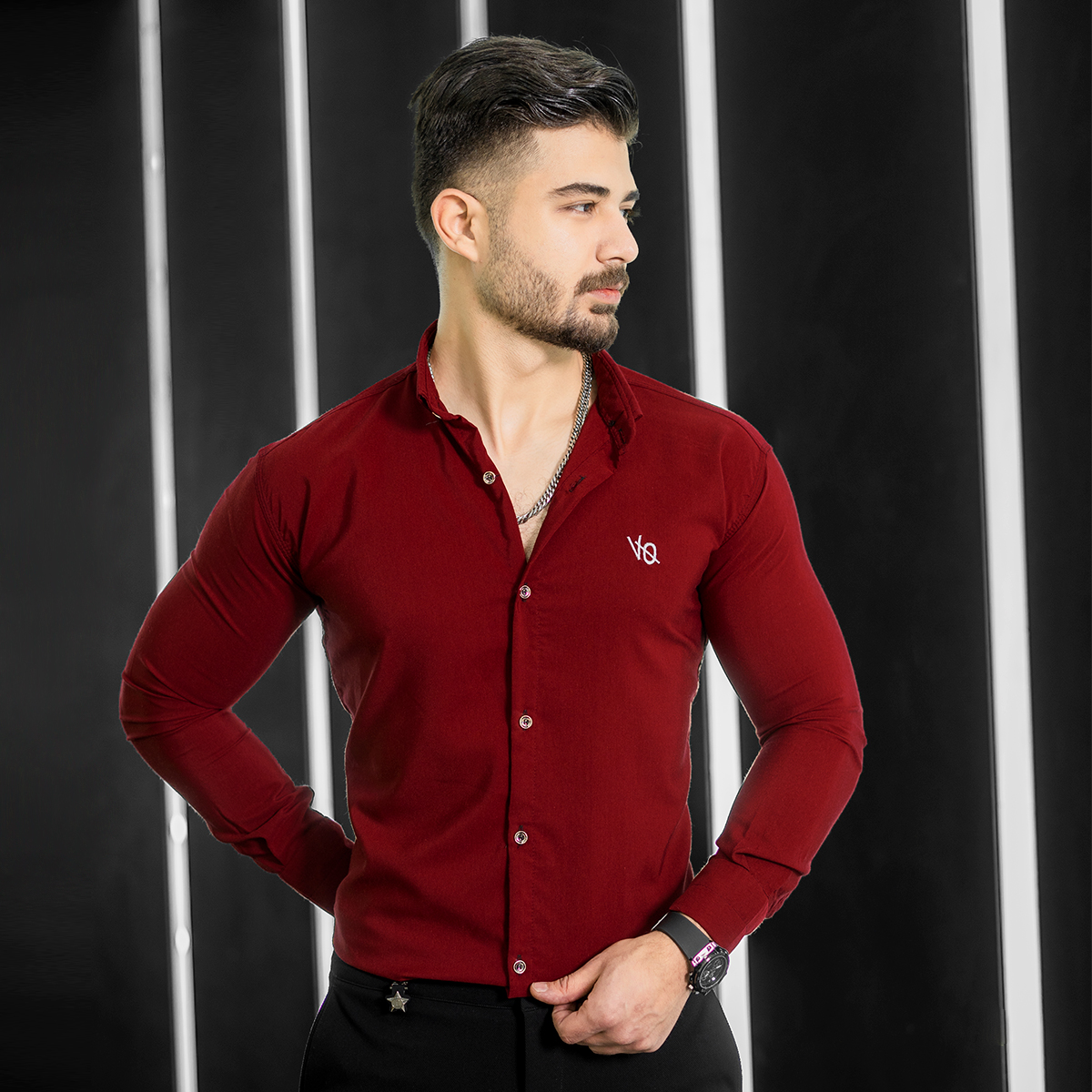 پیراهن مردانه قرمز مدل VQ