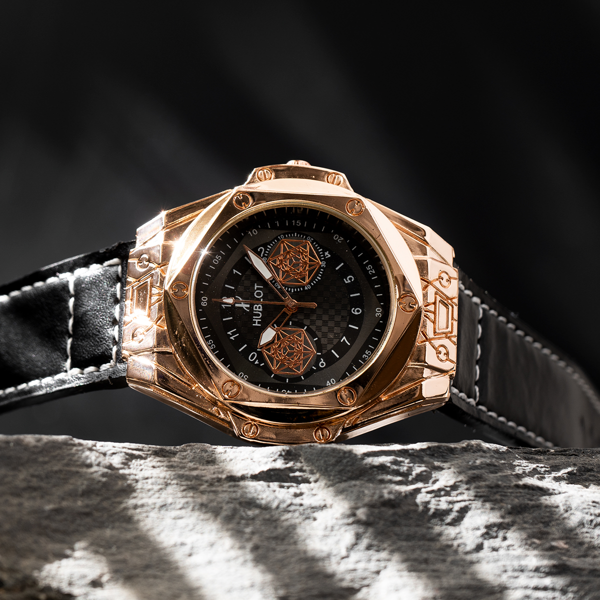 ساعت مچی Hublot قاب رزگلد مدل G705