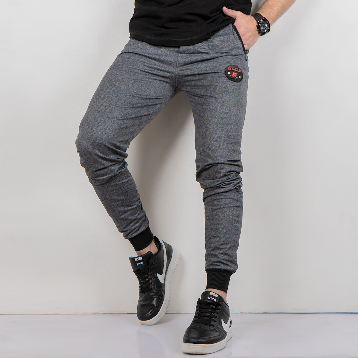 شلوار اسلش مردانه طوسی مدل (T)Kedi