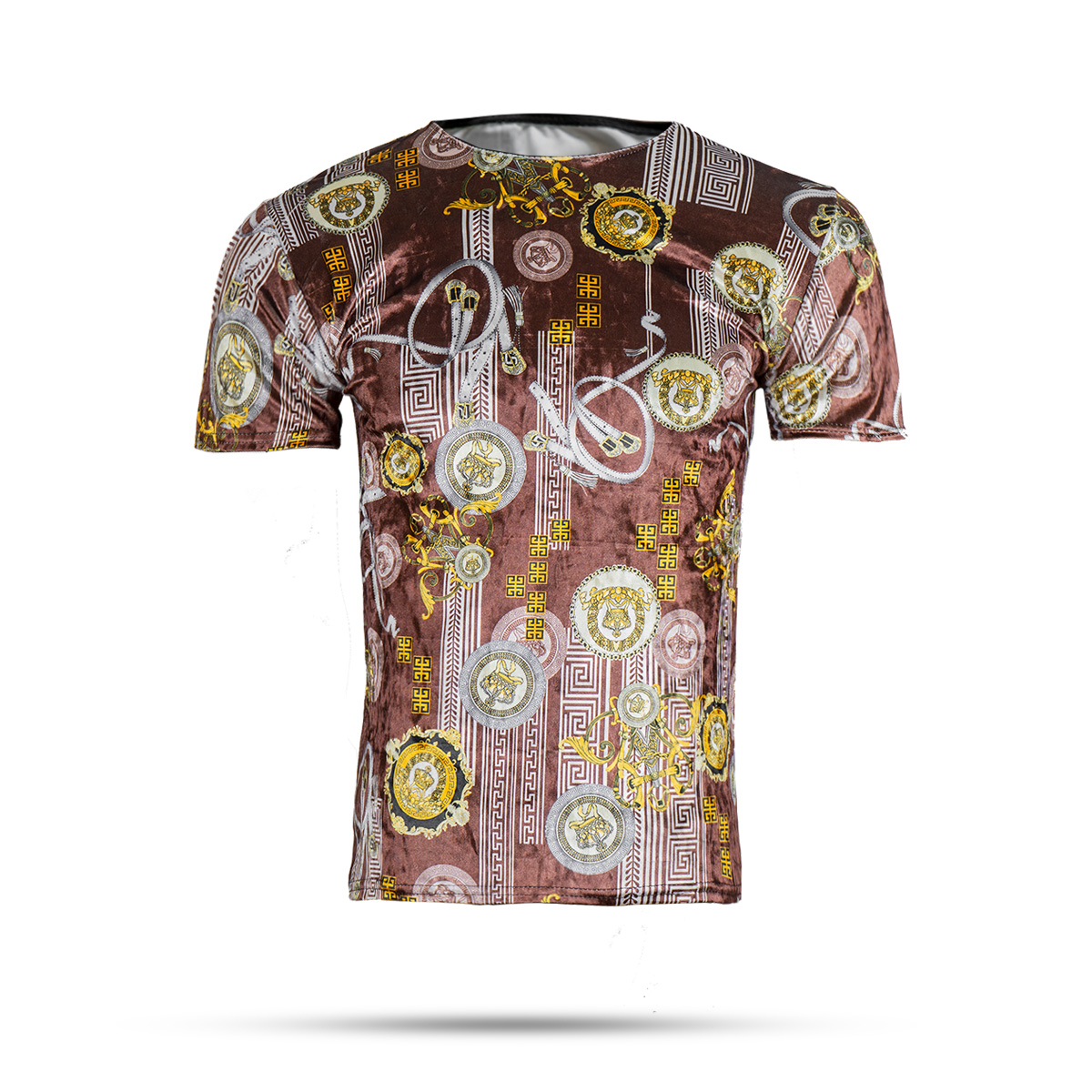 تیشرت مخمل طرحدار مردانه مدل versace