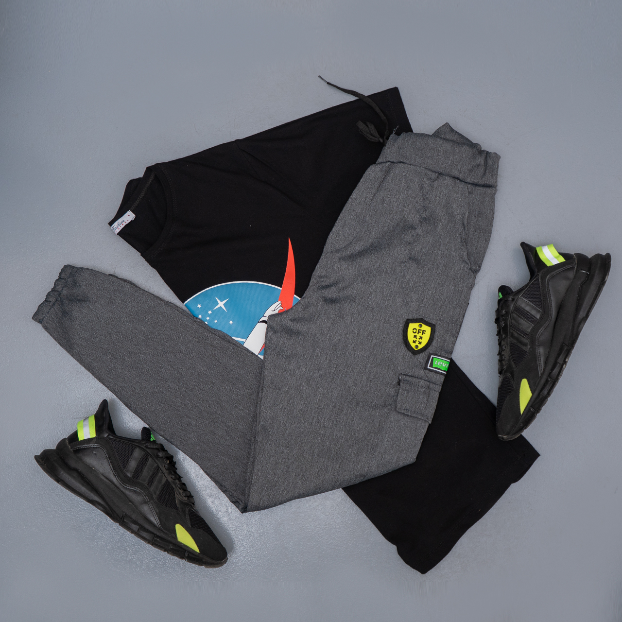 شلواراسلش مردانه طوسی تیره مدلRAYAN