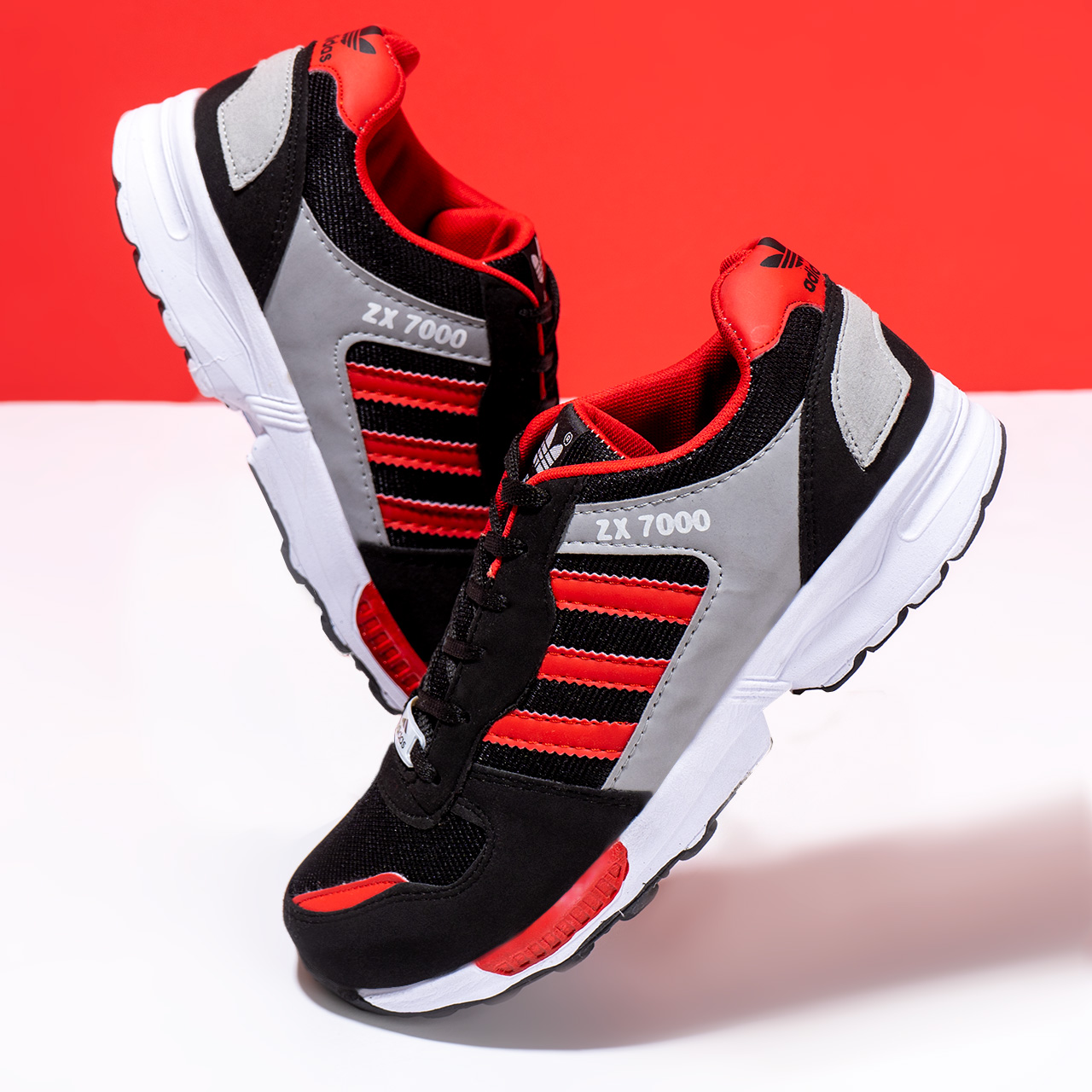 کفش ورزشی مردانه مشکی قرمز مدل ZX7000