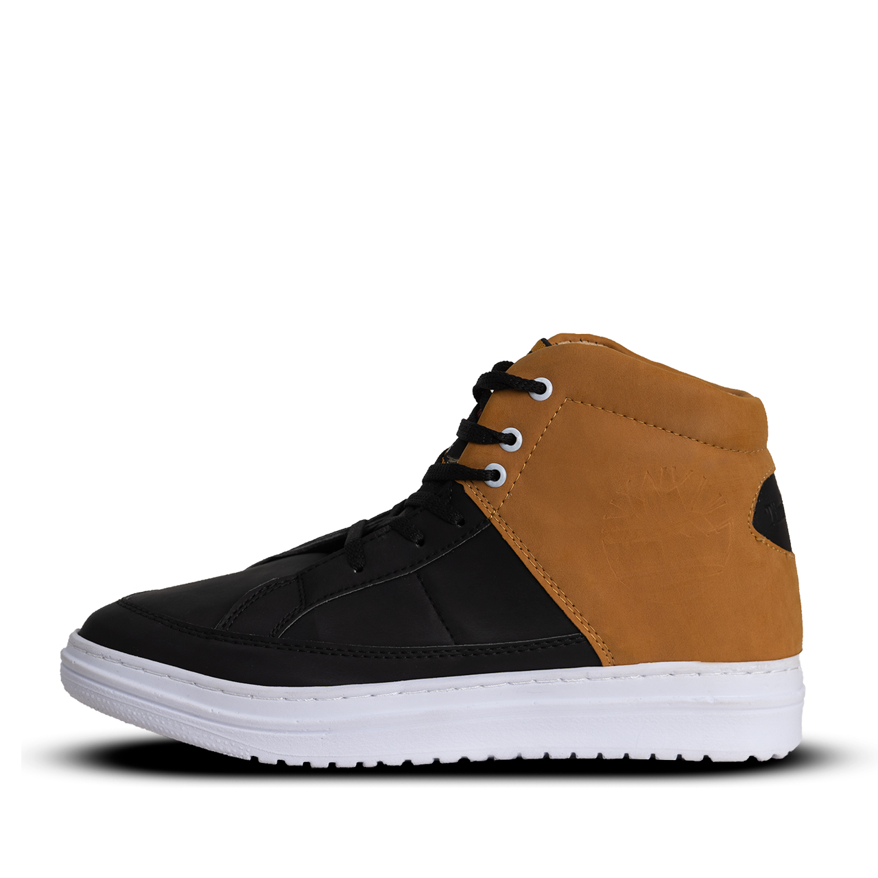 کفش ساقدار مردانه مشکی عسلی مدل R88