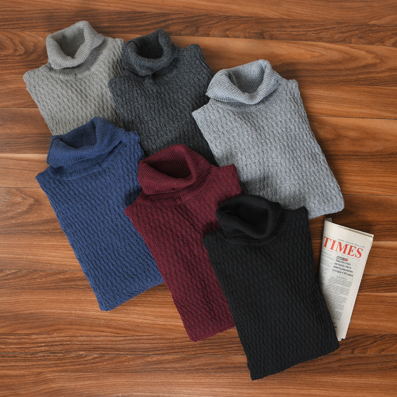 پلیور یقه اسکی مردانه سبز مدل Oktav