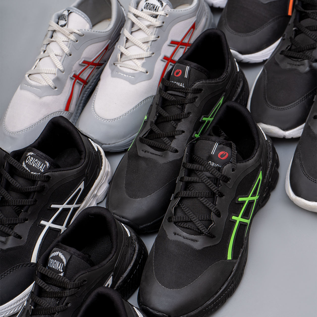 کفش ورزشی مشکی سبز زیره مشکی مردانه مدل Rail