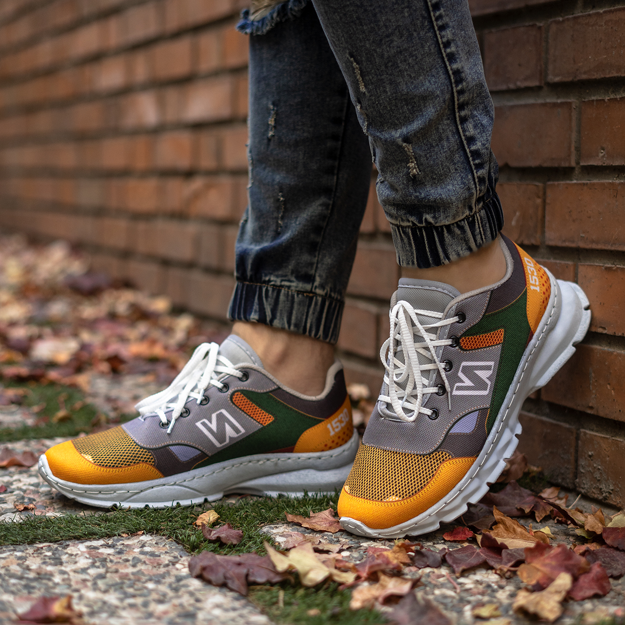 کفش ورزشی (T) نارنجی سبز نیوبالانس مردانه مدل Janli