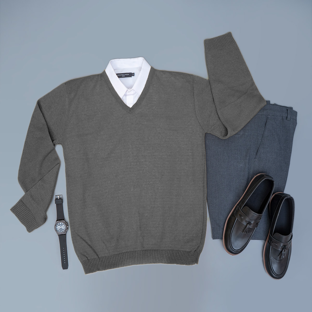 پلیوربافت یقه هفت ذغالی مردانه مدل sorosh