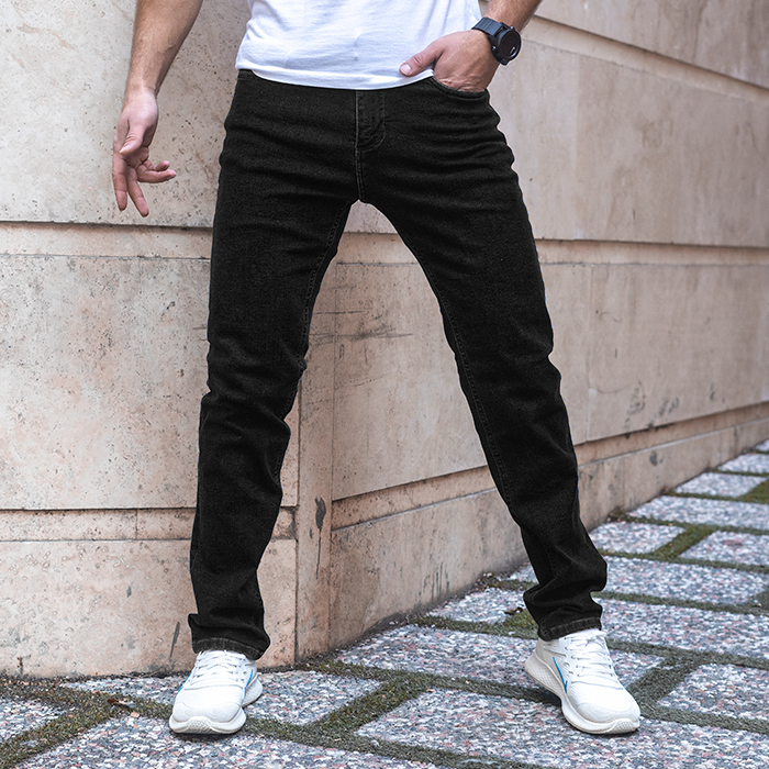 شلوار جین ذغالی مردانه مدل syavash