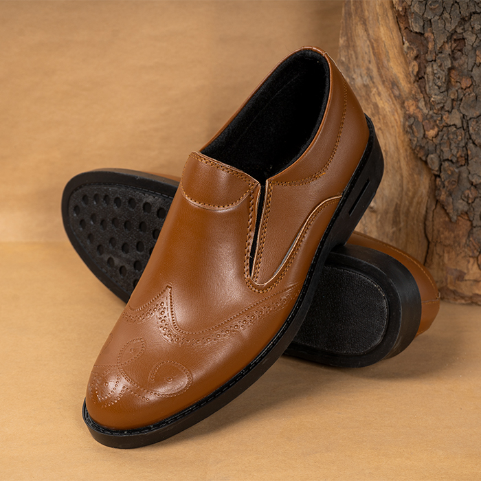 کفش رسمی مردانه عسلی مدل Nivano