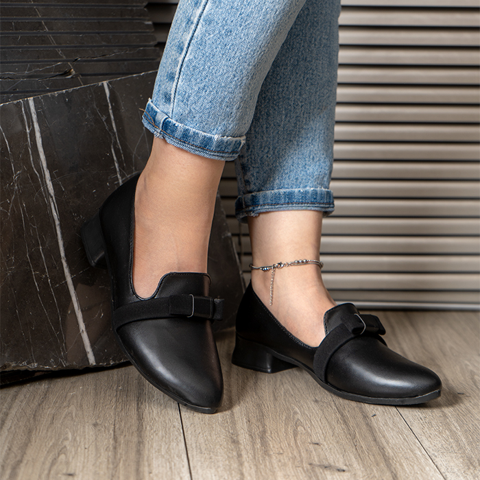 کفش کالج زنانه مشکی مدل Setak