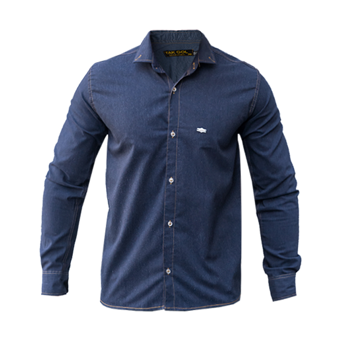 پیراهن مردانه آبی مدل Novan