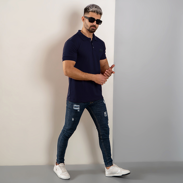 تیشرت مردانه سرمه ای مدل burberry