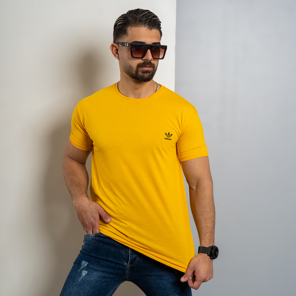 تیشرت ADIDAS مردانه خردلی مدل Edvard