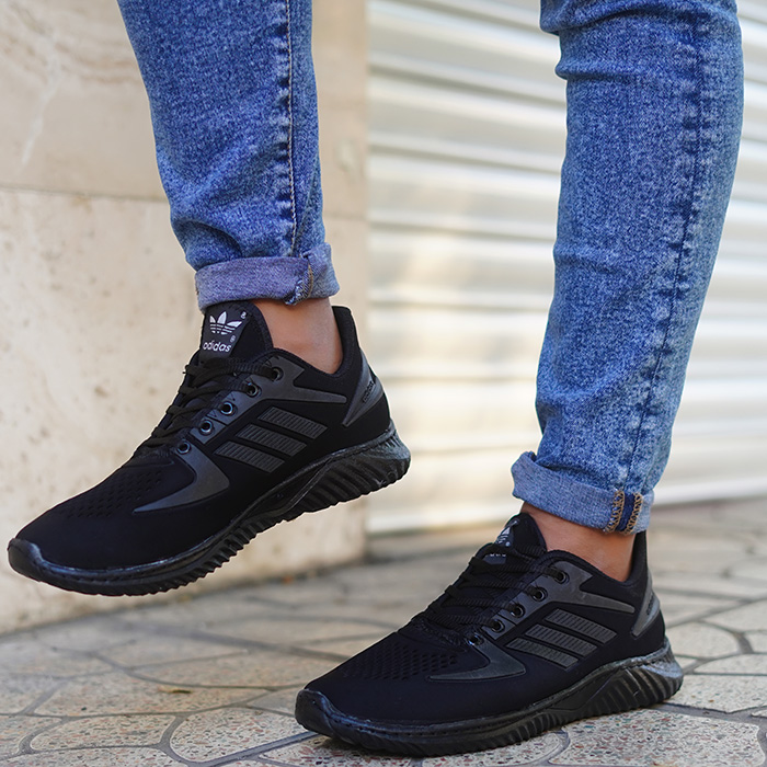 کفش ورزشی مردانه آدیداس مشکی (زیره مشکی) مدل zarax