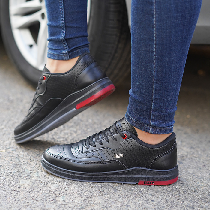کفش تخت مشکی مردانه مدل Italy