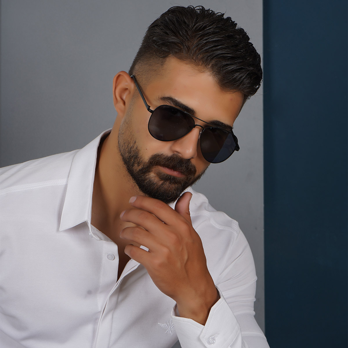 عینک مشکی صفحه مشکی مدل polar