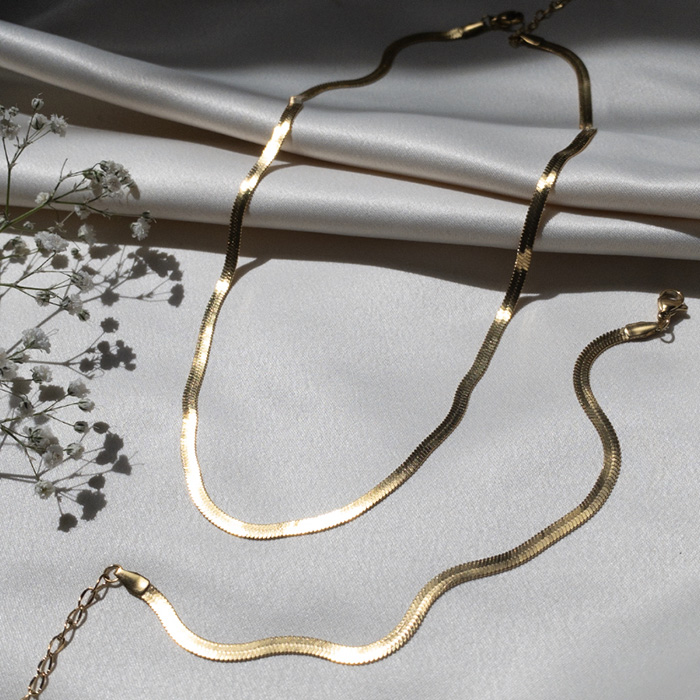 گردنبند طلایی مدل fered