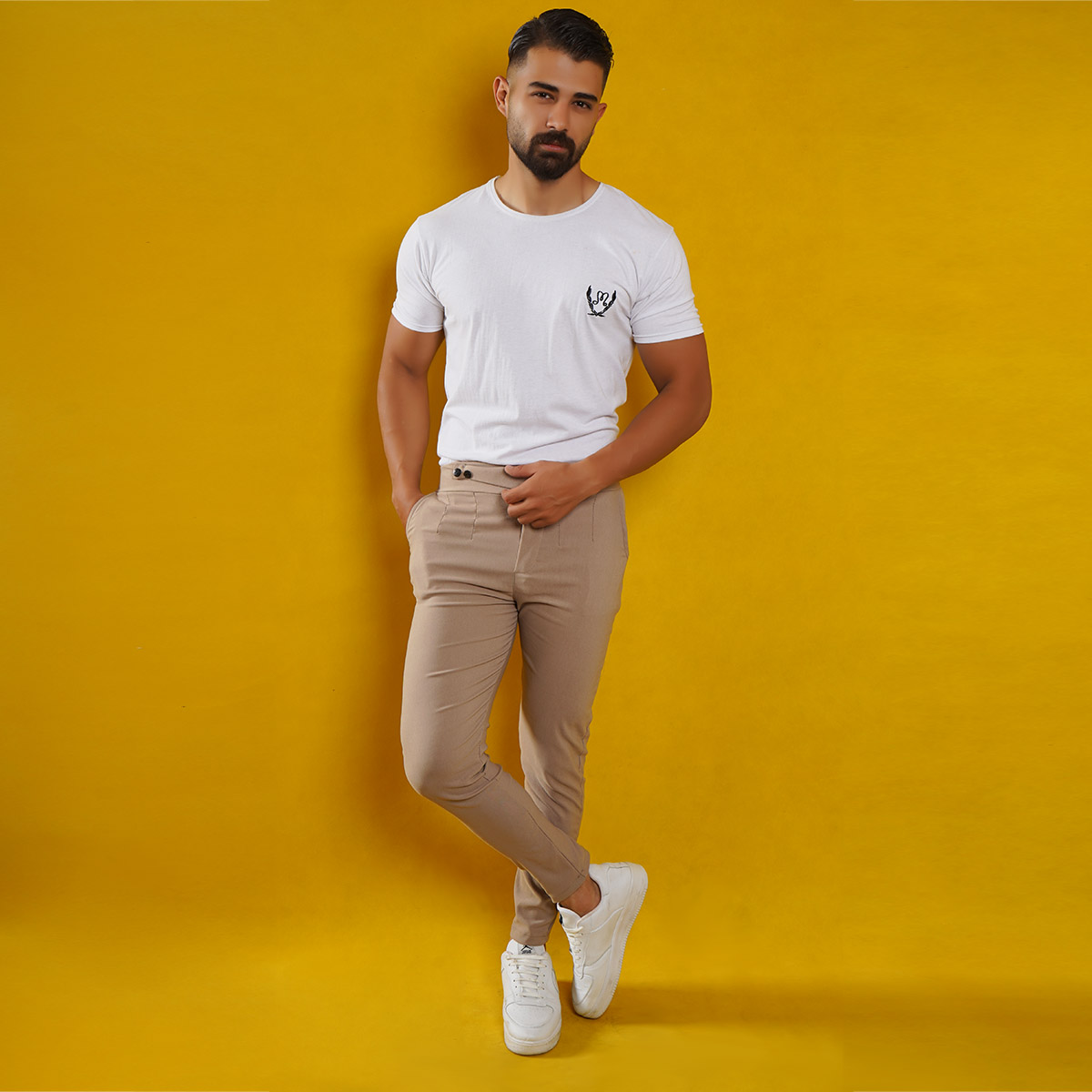 شلوار اسلش مردانه کرم مدل Matyar