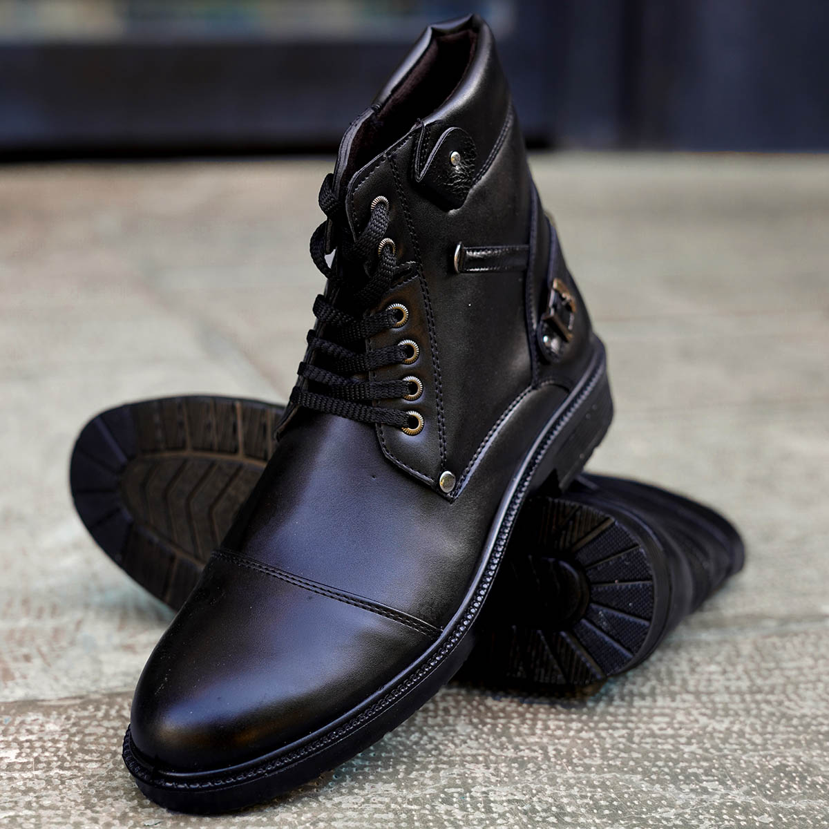 نیم بوت مشکی مردانه مدل Zanco