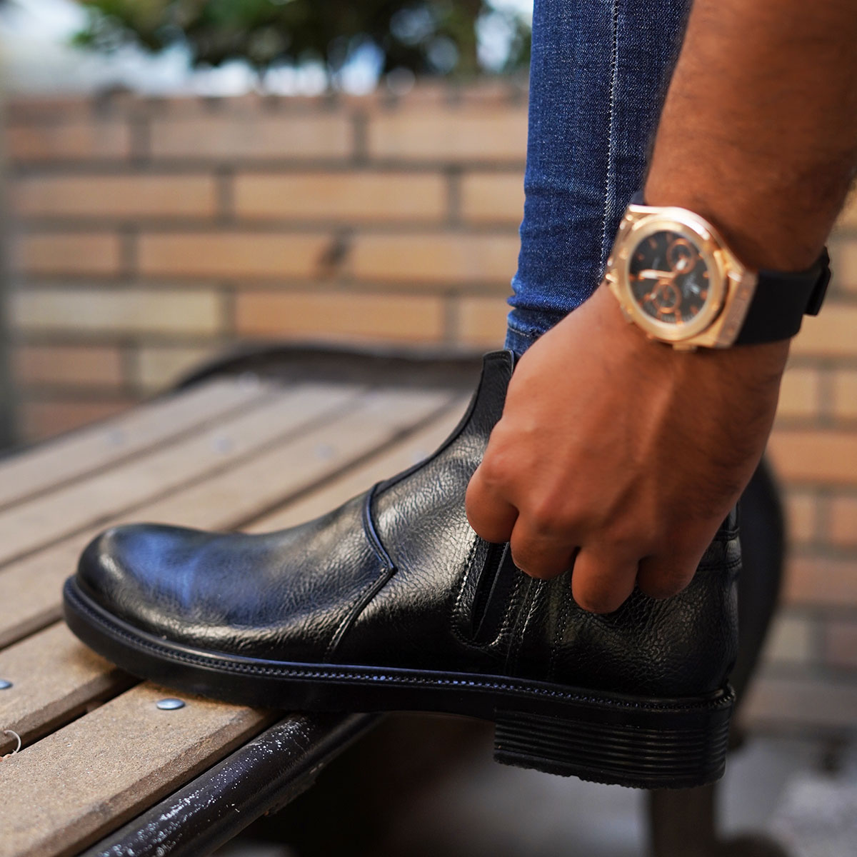 نیم بوت مشکی مردانه مدل Martia