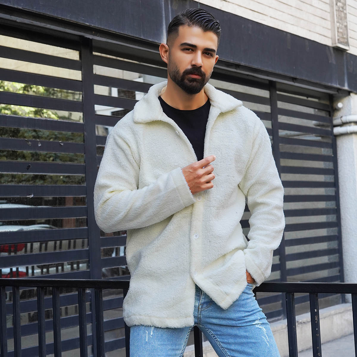 ژاکت مردانه سفید مدل TEDI