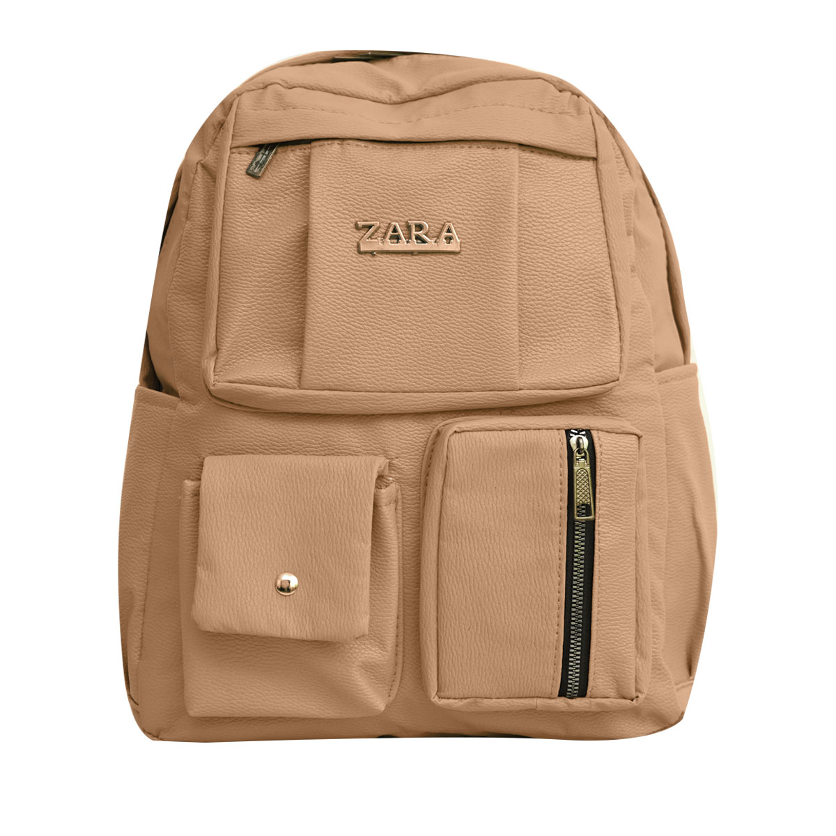 کوله پشتی چرم زنانه کرم مدل ZARA